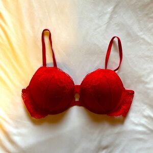 Gorgeous Red Lace push up bra from Victoria’s Secret.